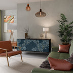 BLUE LEAVES 3-Door Sideboard