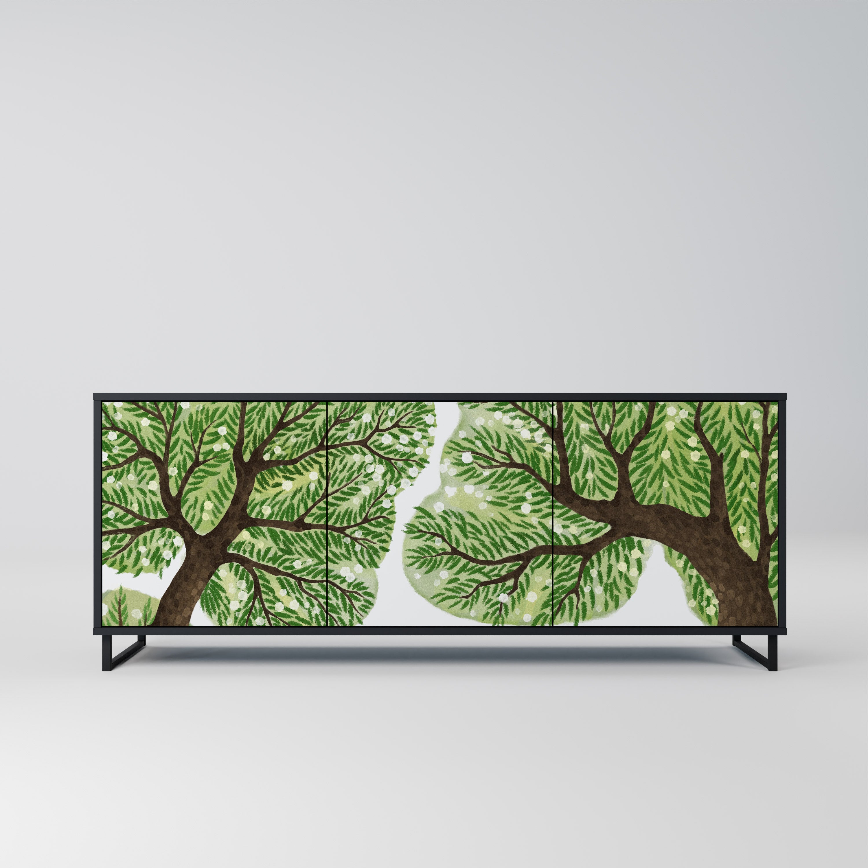 WILDERNESS DASH 3-Door Sideboard in Black Finish