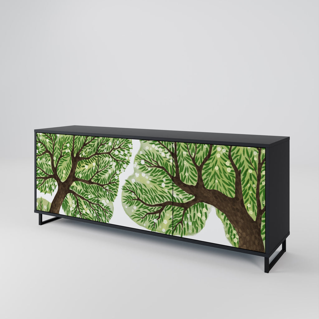 WILDERNESS DASH 3-Door Sideboard in Black Finish