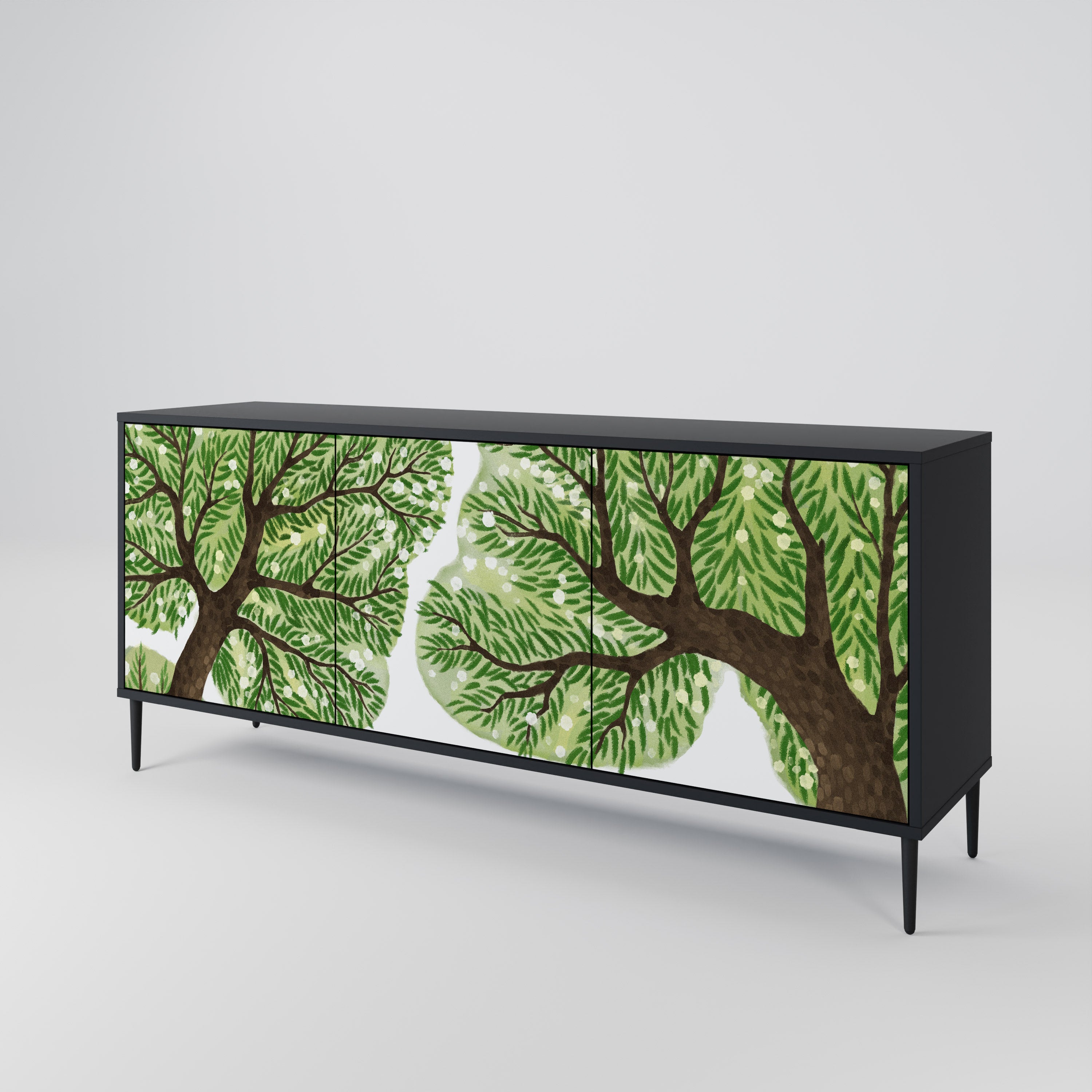 WILDERNESS DASH 3-Door Sideboard in Black Finish