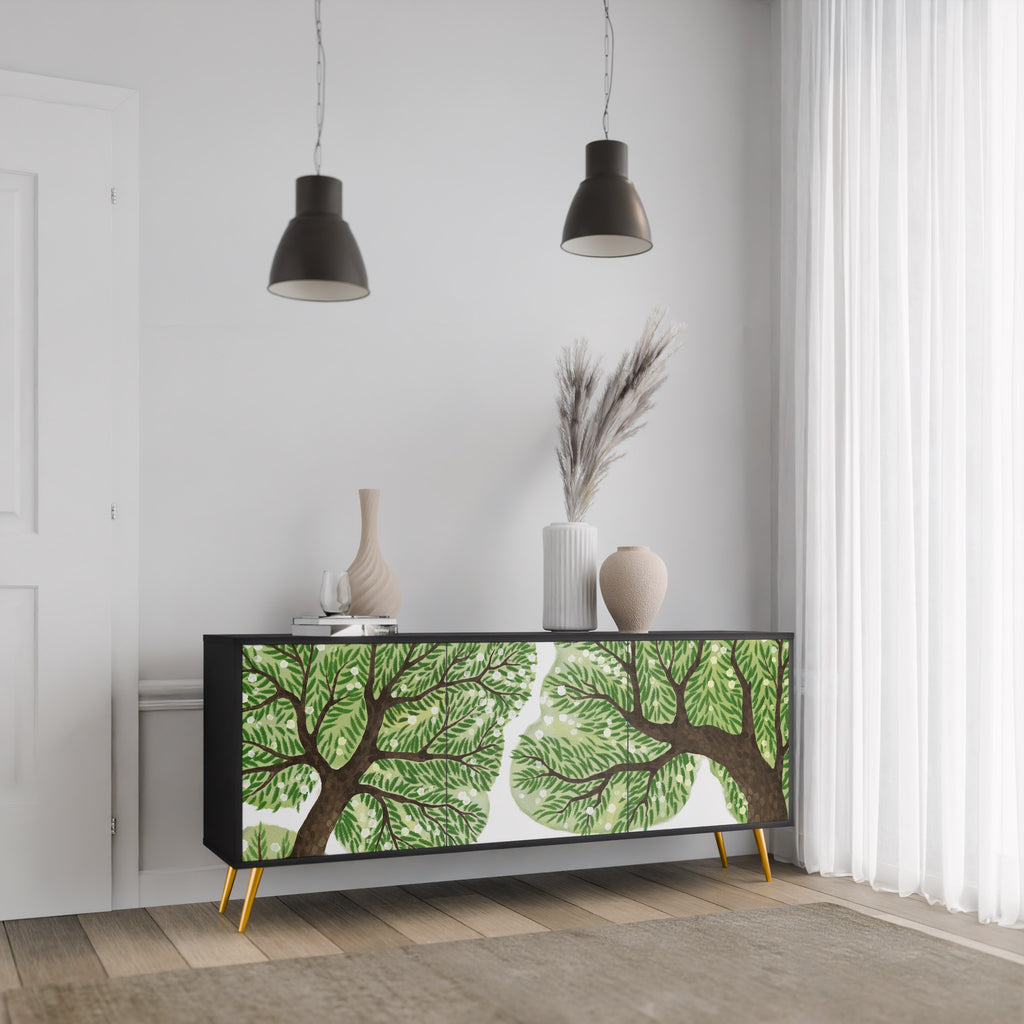 WILDERNESS DASH 3-Door Sideboard in Black Finish