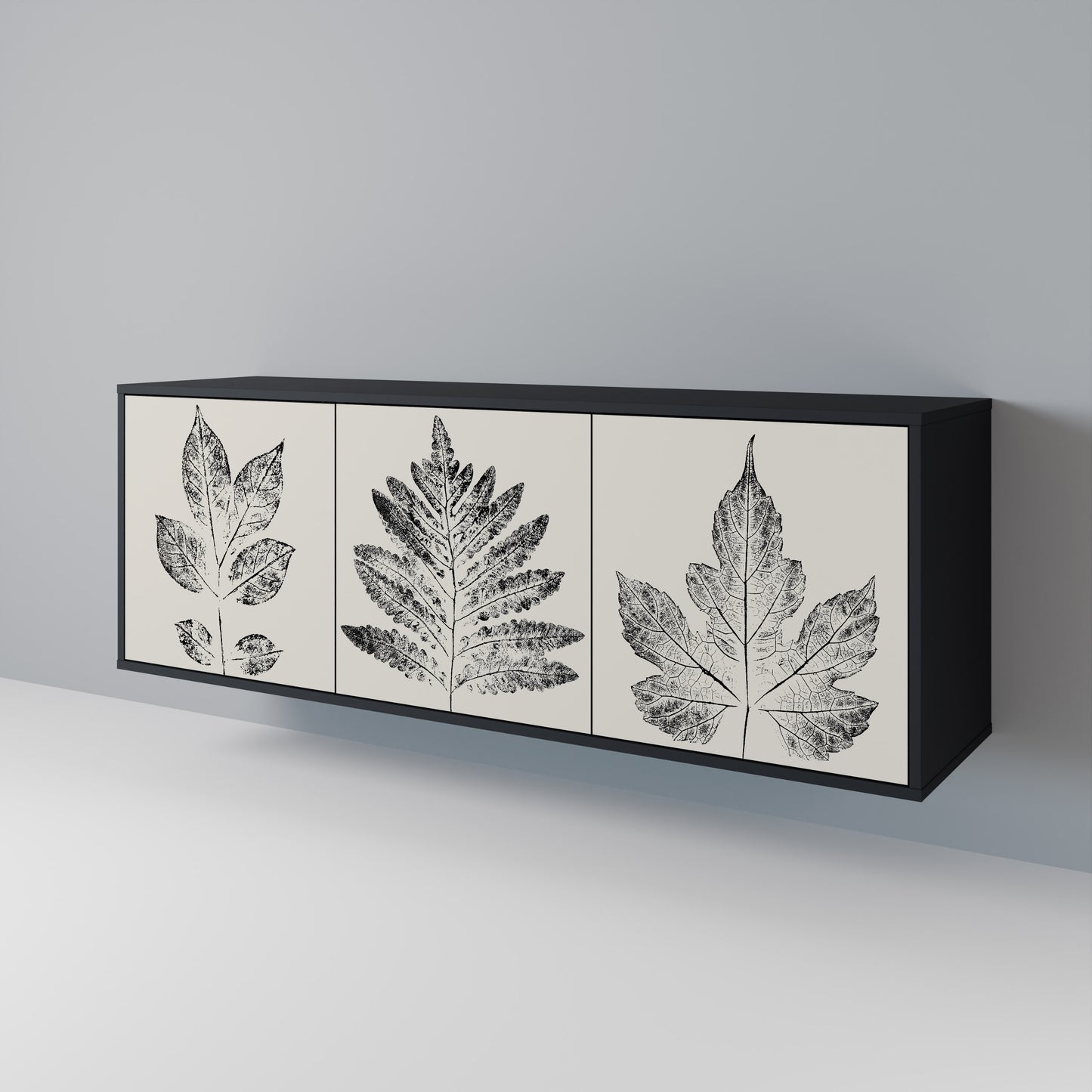 LEAFY STAMPS Aparador de 3 Puertas