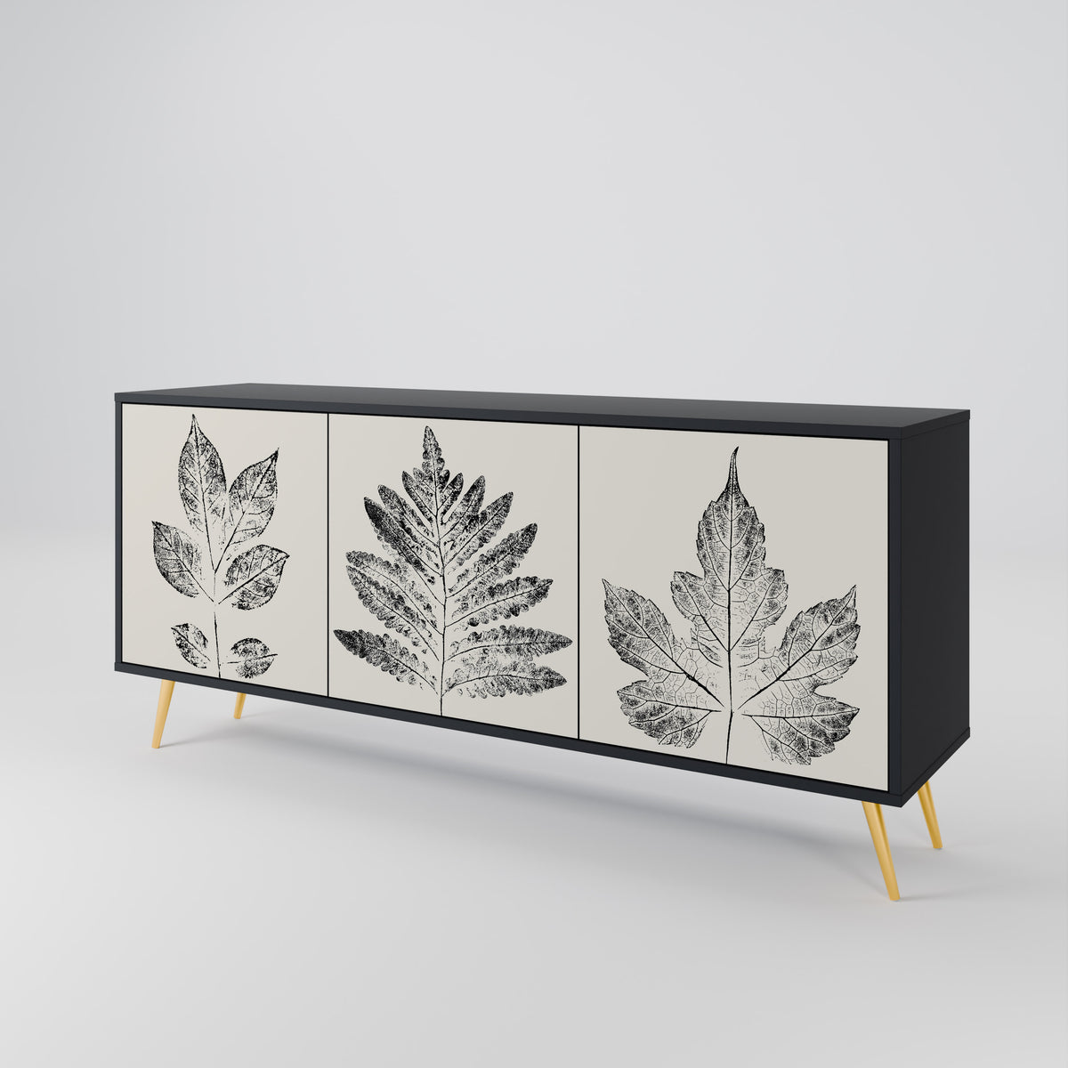 LEAFY STAMPS Aparador de 3 Puertas
