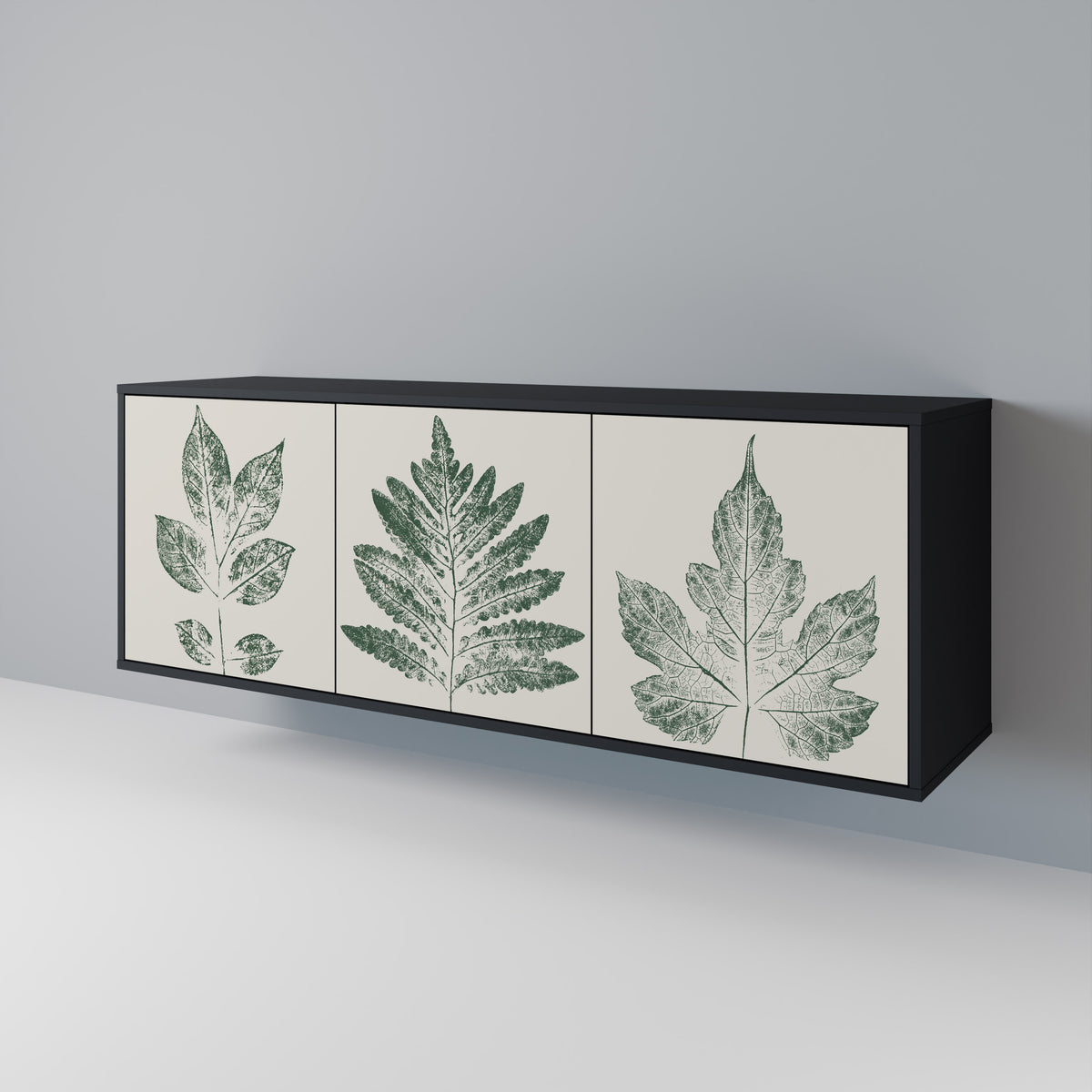 GREEN LEAFY STAMPS Aparador de 3 Puertas