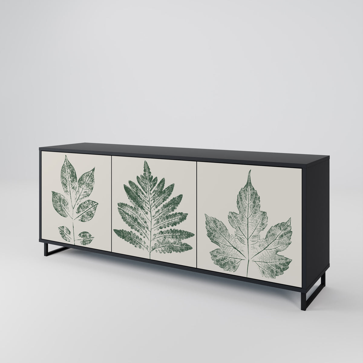 GREEN LEAFY STAMPS Aparador de 3 Puertas