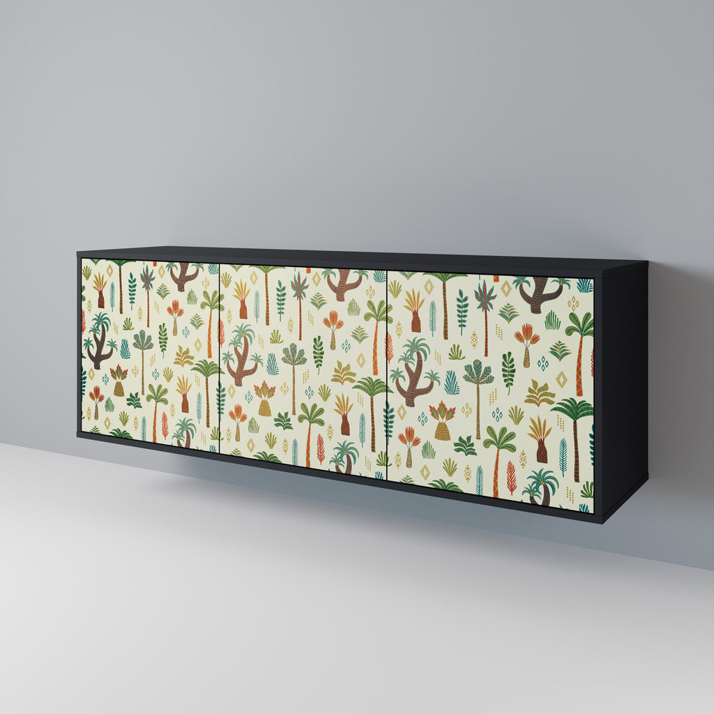 PALM SPRING 3-Door Sideboard in Black Finish