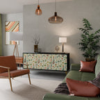 PALM SPRING Aparador de 3 Puertas en Acabado Negro