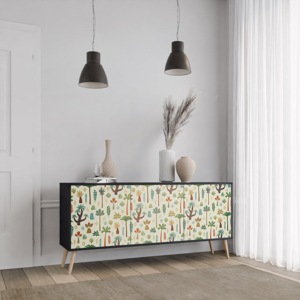 PALM SPRING 3-Door Sideboard in Black Finish