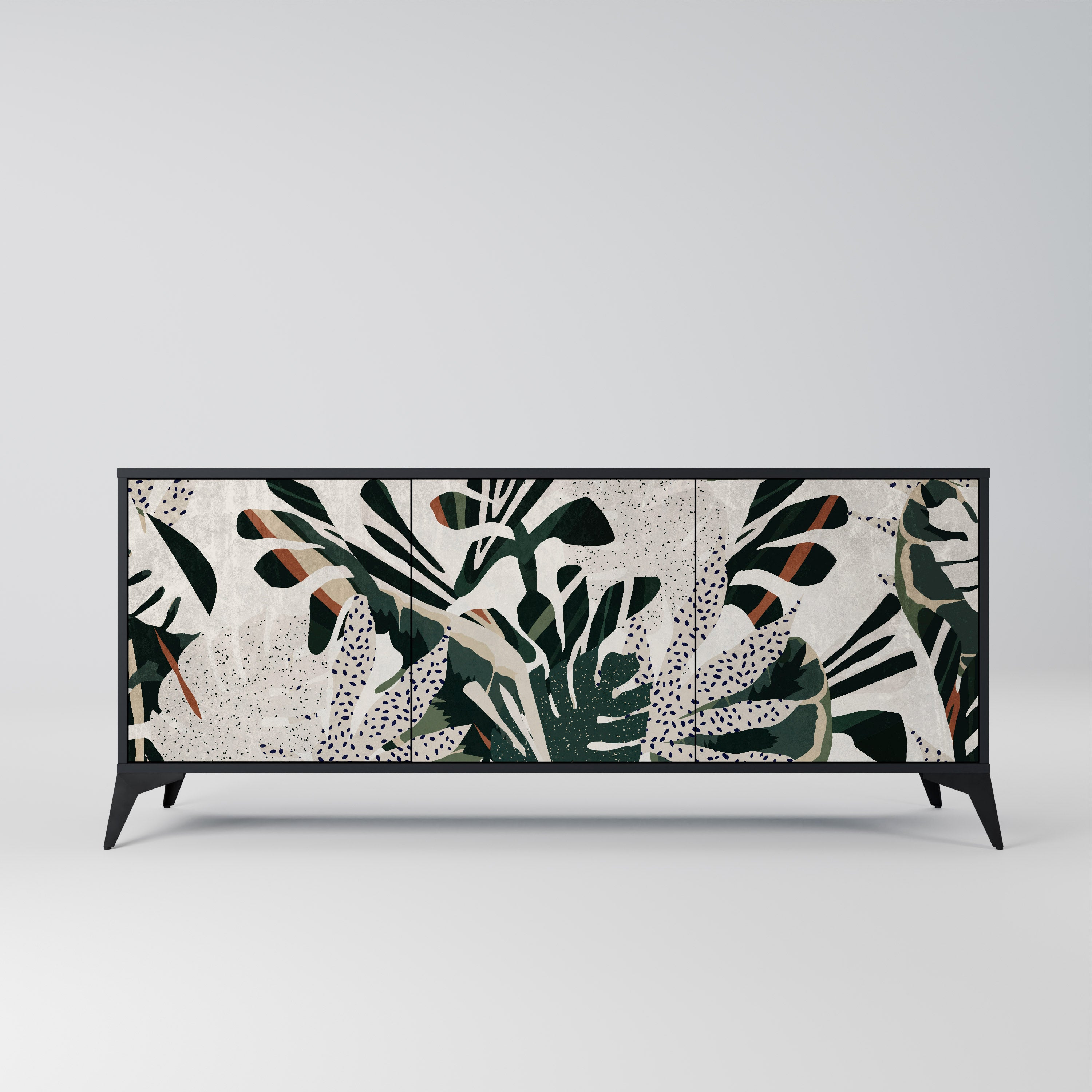 VERDURE FORMATION 3-Door Sideboard in Black Finish