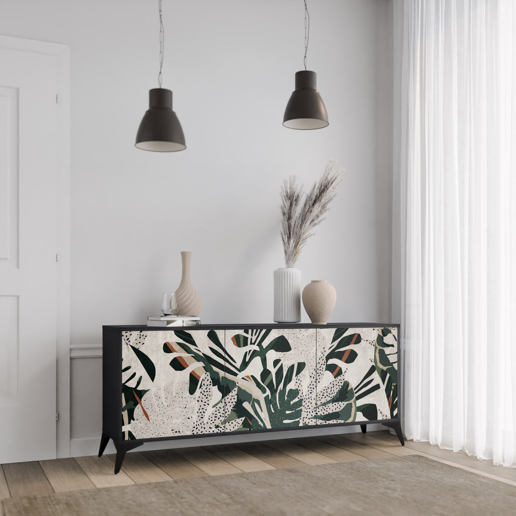 VERDURE FORMATION 3-Door Sideboard in Black Finish