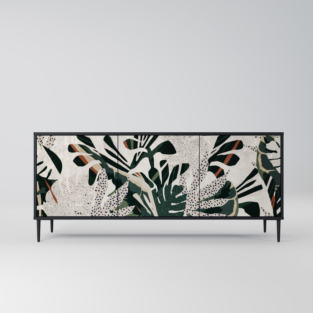 VERDURE FORMATION 3-Door Sideboard in Black Finish