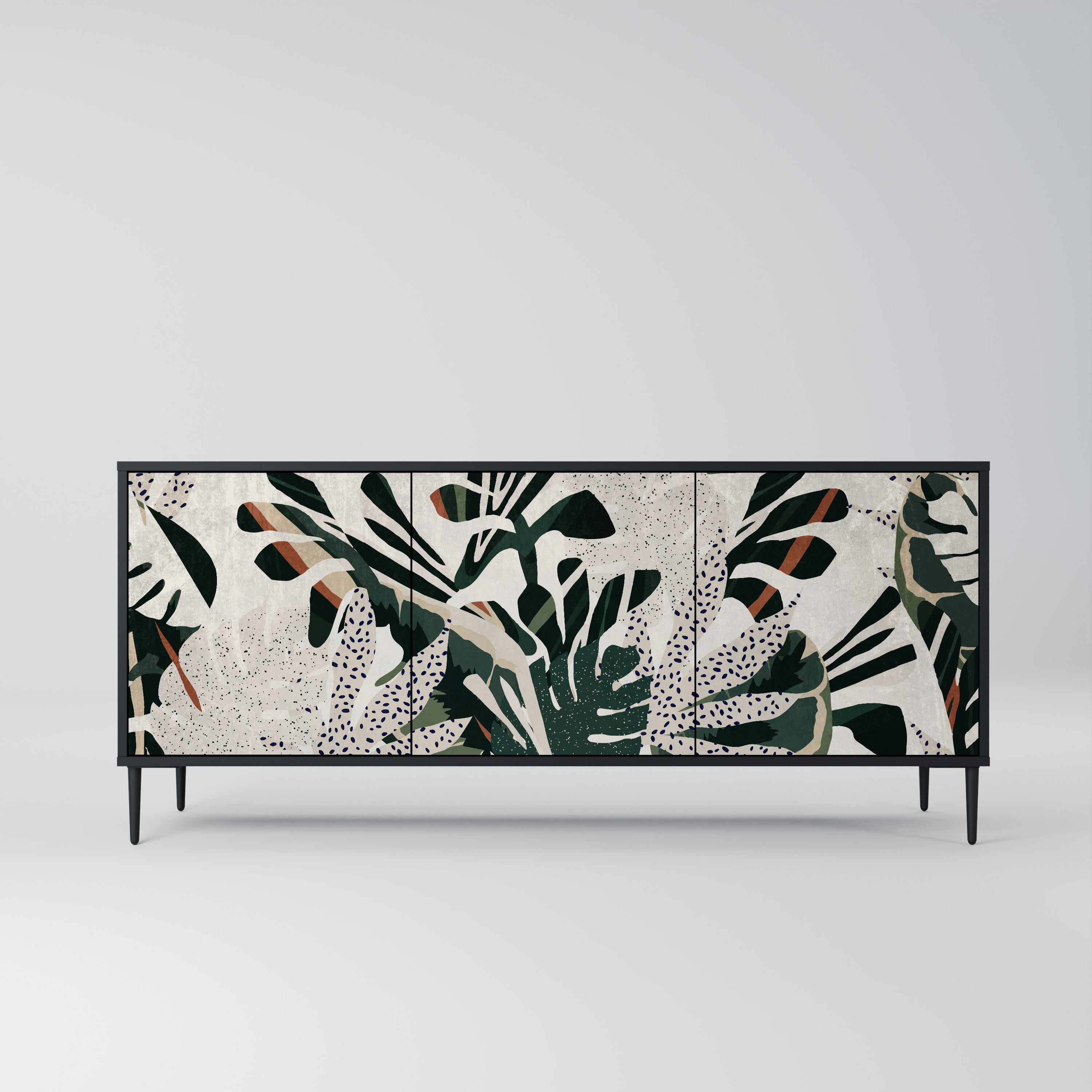 VERDURE FORMATION 3-Door Sideboard in Black Finish
