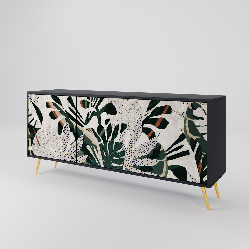 VERDURE FORMATION 3-Door Sideboard in Black Finish