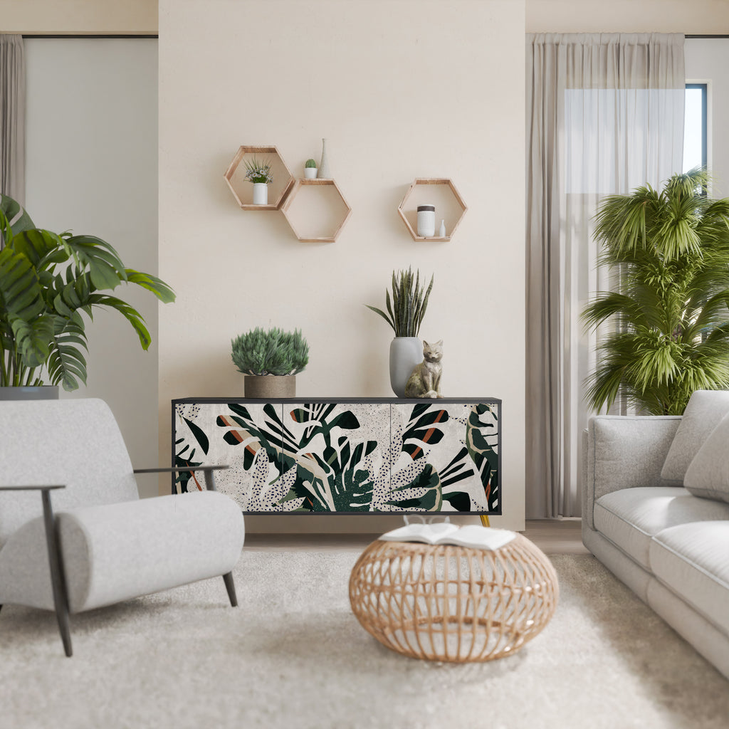 VERDURE FORMATION 3-Door Sideboard in Black Finish