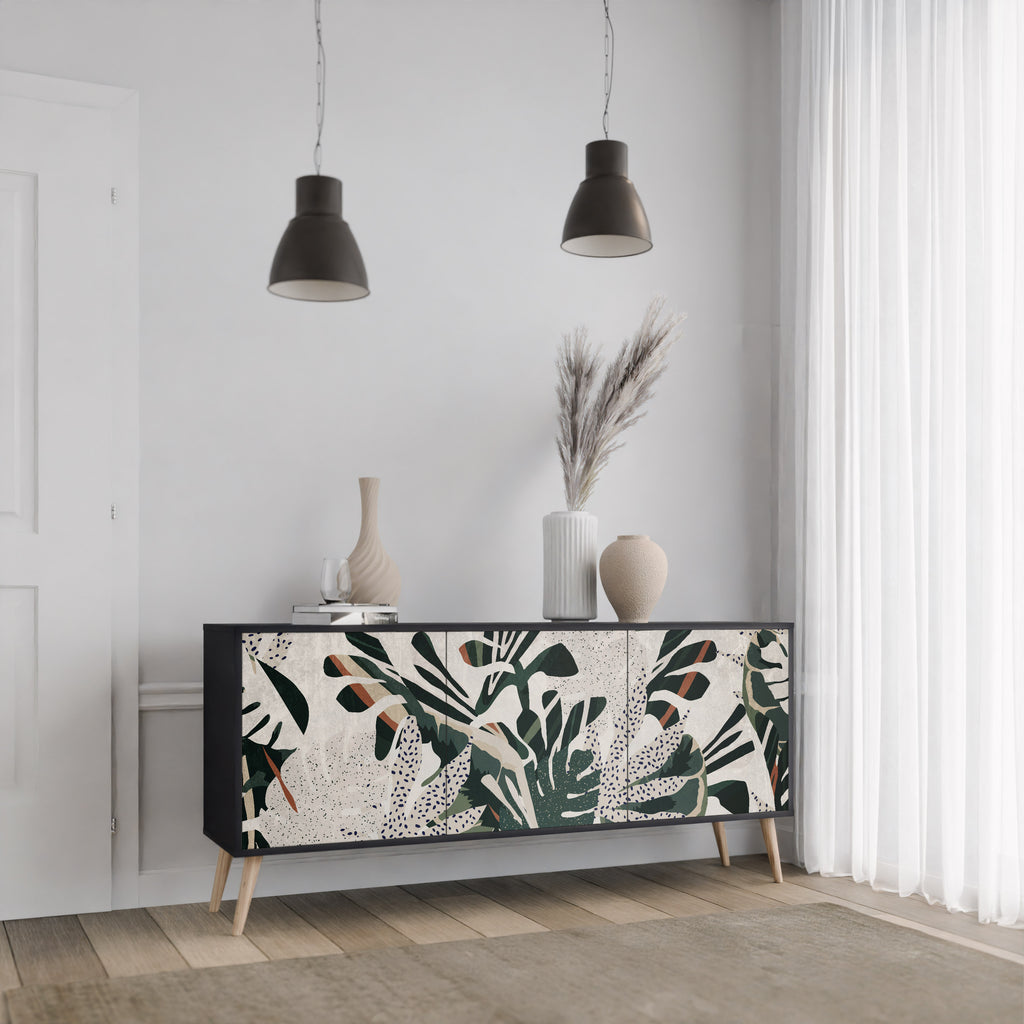 VERDURE FORMATION 3-Door Sideboard in Black Finish