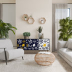 CITRUS BLACK AND WHITE Aparador de 3 Puertas en Acabado Negro