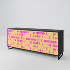 SKATEBOARD ARTISTRY 3-Door Sideboard in Black Finish