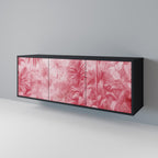 SWEET TROPICS Aparador de 3 Puertas en Acabado Negro