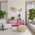 SWEET TROPICS Aparador de 3 Puertas en Acabado Negro