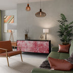 SWEET TROPICS Aparador de 3 Puertas en Acabado Negro