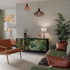 VERDURE ABYSS Aparador de 3 Puertas en Acabado Negro