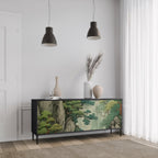 VERDURE ABYSS Aparador de 3 Puertas en Acabado Negro