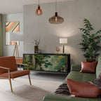 VERDURE ABYSS Aparador de 3 Puertas en Acabado Negro