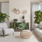 VERDURE ABYSS Aparador de 3 Puertas en Acabado Negro