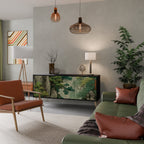 VERDURE ABYSS Aparador de 3 Puertas en Acabado Negro