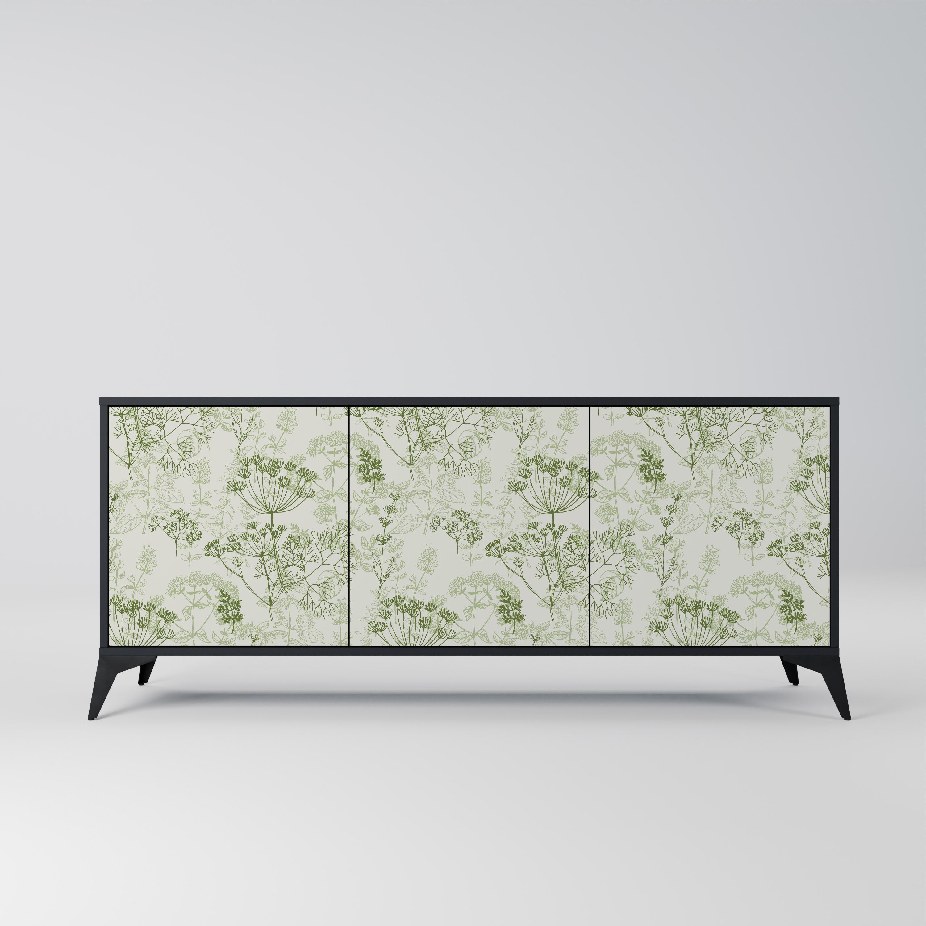 FENNEL BALDACHIN 3-Door Sideboard in Black Finish