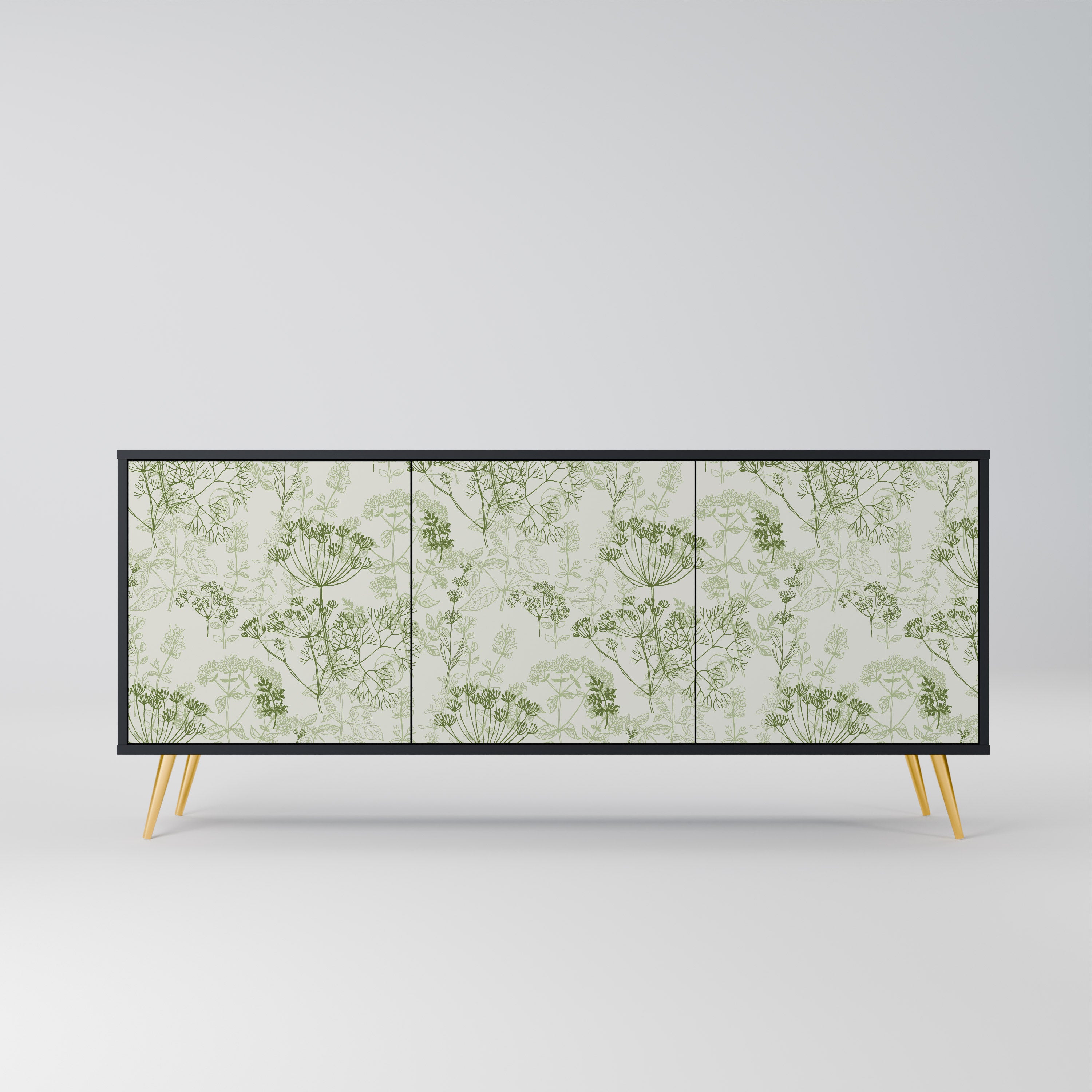 FENNEL BALDACHIN 3-Door Sideboard in Black Finish