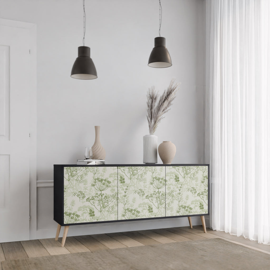 FENNEL BALDACHIN 3-Door Sideboard in Black Finish