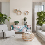 VELVET CROSSING Aparador de 3 Puertas en Acabado Negro