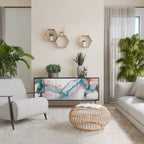 VELVET CROSSING Aparador de 3 Puertas en Acabado Negro