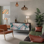 VELVET CROSSING Aparador de 3 Puertas en Acabado Negro