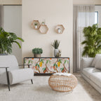 COCOA FRUITS Aparador de 3 Puertas en Acabado Negro