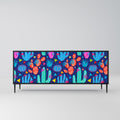 CACTUS VIBES 3-Door Sideboard in Black Finish