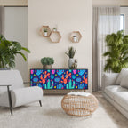 CACTUS VIBES 3-Door Sideboard in Black Finish