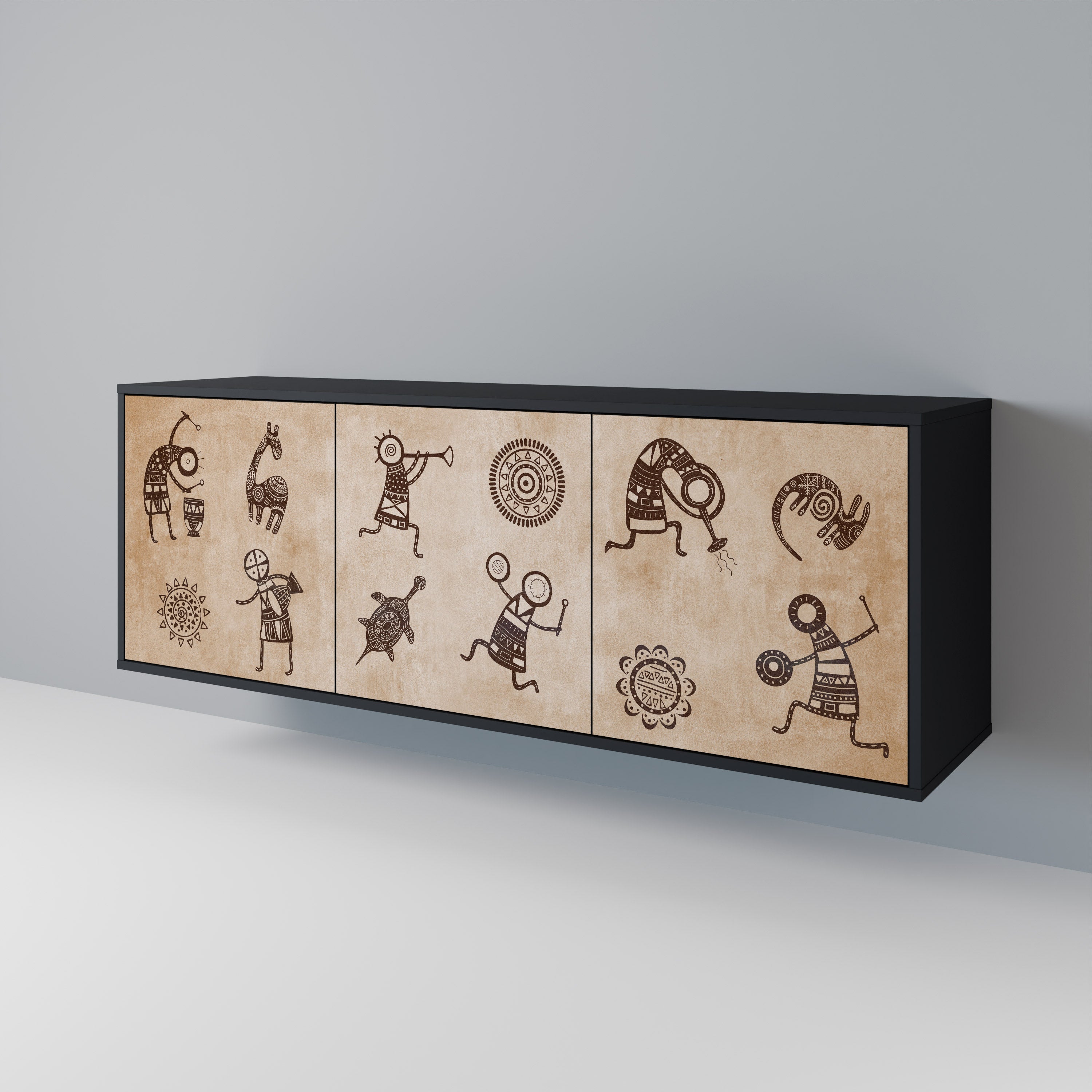 AFRICAN STYLE Aparador de 3 Puertas