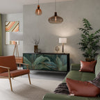 ROYAL GREEN Aparador de 3 Puertas en Acabado Negro