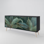 ROYAL GREEN Aparador de 3 Puertas en Acabado Negro