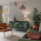 ROYAL GREEN Aparador de 3 Puertas en Acabado Negro