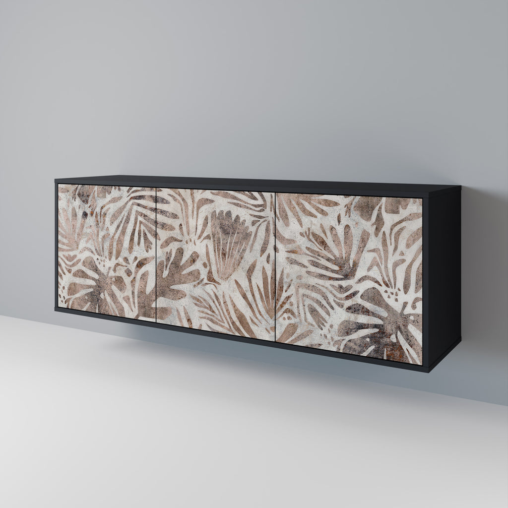 Aparador PASSING TIME de 3 puertas con acabado negro