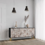 PASSING TIME Aparador de 3 Puertas en Acabado Negro