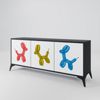 CHILDHOOD MEMORY 3-Door Sideboard in Black Finish