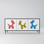 CHILDHOOD MEMORY 3-Door Sideboard in Black Finish