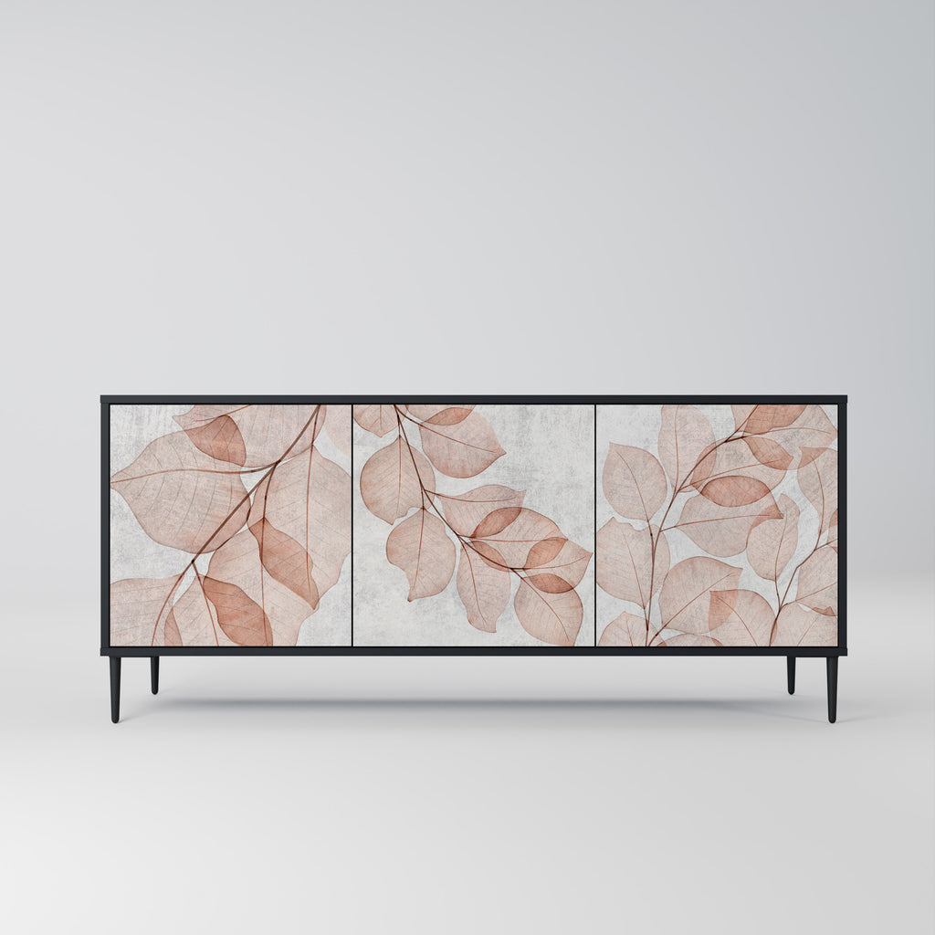 AUTUMN FRAGILITY 3-Door Sideboard in Black Finish