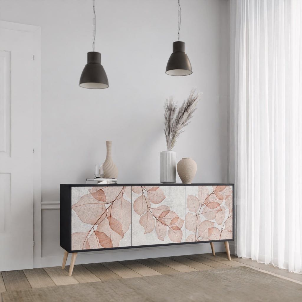 AUTUMN FRAGILITY 3-Door Sideboard in Black Finish
