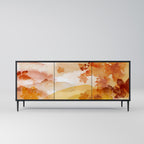 TRACES OF AUTUMN Aparador de 3 Puertas en Acabado Negro