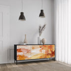 TRACES OF AUTUMN Aparador de 3 Puertas en Acabado Negro